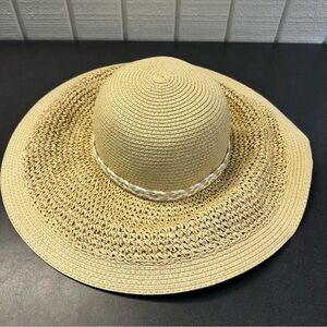 J. Crew Women’s Woven Straw Hat with Cream Accents Size S-M